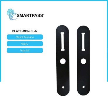 Masca metal Monaco Black - ingusta, 2 buc / set