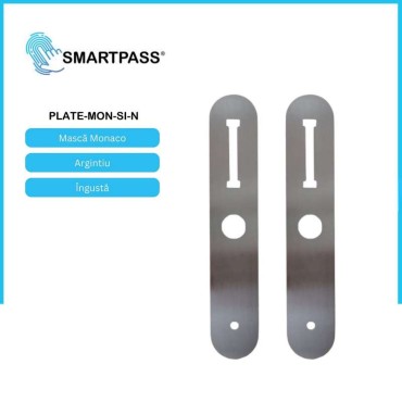 Masca metal Monaco Silver - ingusta, 2 buc / set