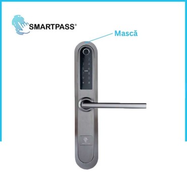 Masca metal Monaco Silver, 2 buc / set