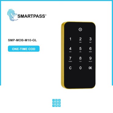 M10 Încuietor electronic pentru mobilă, cod de unică folosință, auriu 