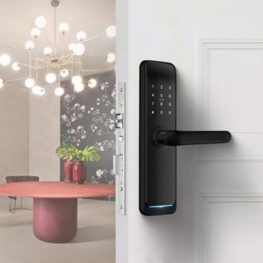 OSAKA BLACK încuietoare smart,  Bluetooth, WiFi, cod PIN, card RFID, cheie